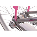 Mestský hliníkový bicykel 28" Kozbike 28K07-S3 3 prevodový Sivo-ružový + košík a výstelka